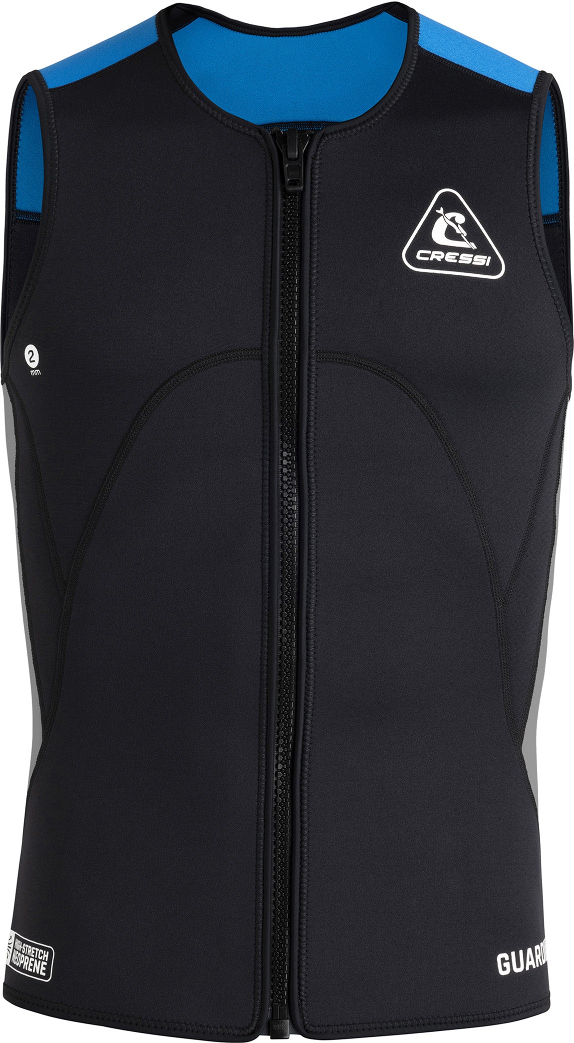 Cressi Guardian Man Neoprene Zip Vest | 2 mm Sleeveless Gilet