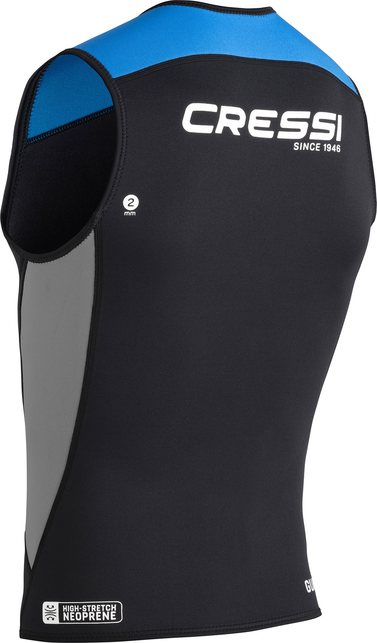 Cressi Guardian Man Neoprene Zip Vest | 2 mm Sleeveless Gilet
