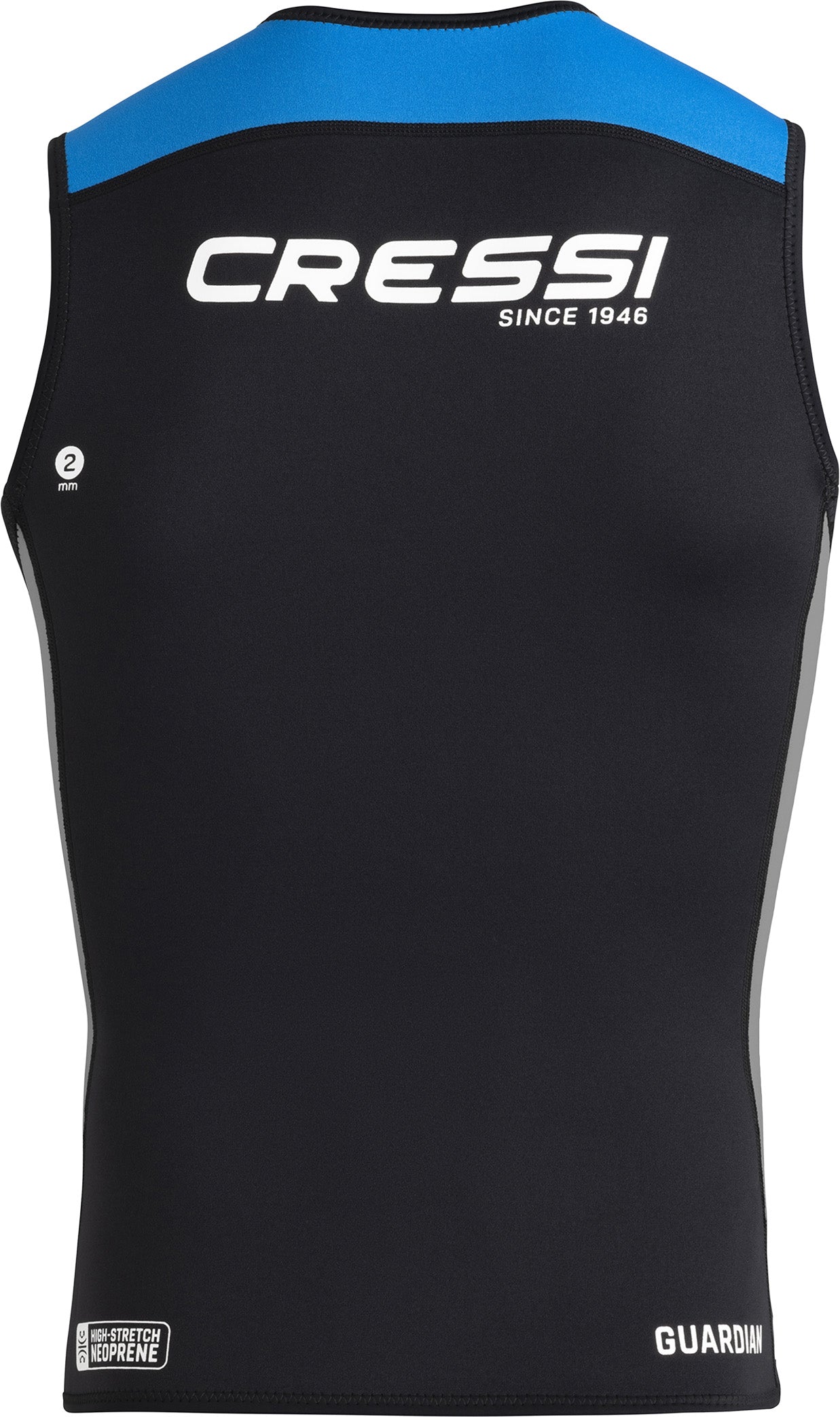 Cressi Guardian Man Neoprene Zip Vest | 2 mm Sleeveless Gilet